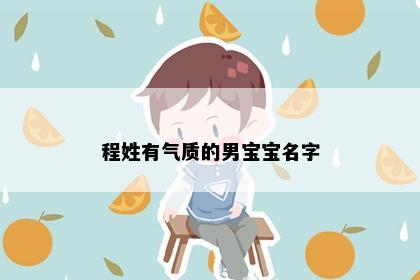 程姓有气质的男宝宝名字